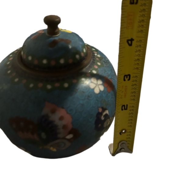 Antique Japanese cloisonné lidded jar. - Picture 4 of 5